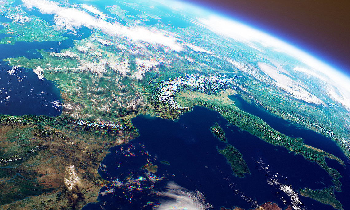 Satellitenbild von Europa