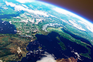 Satellite image of Europe