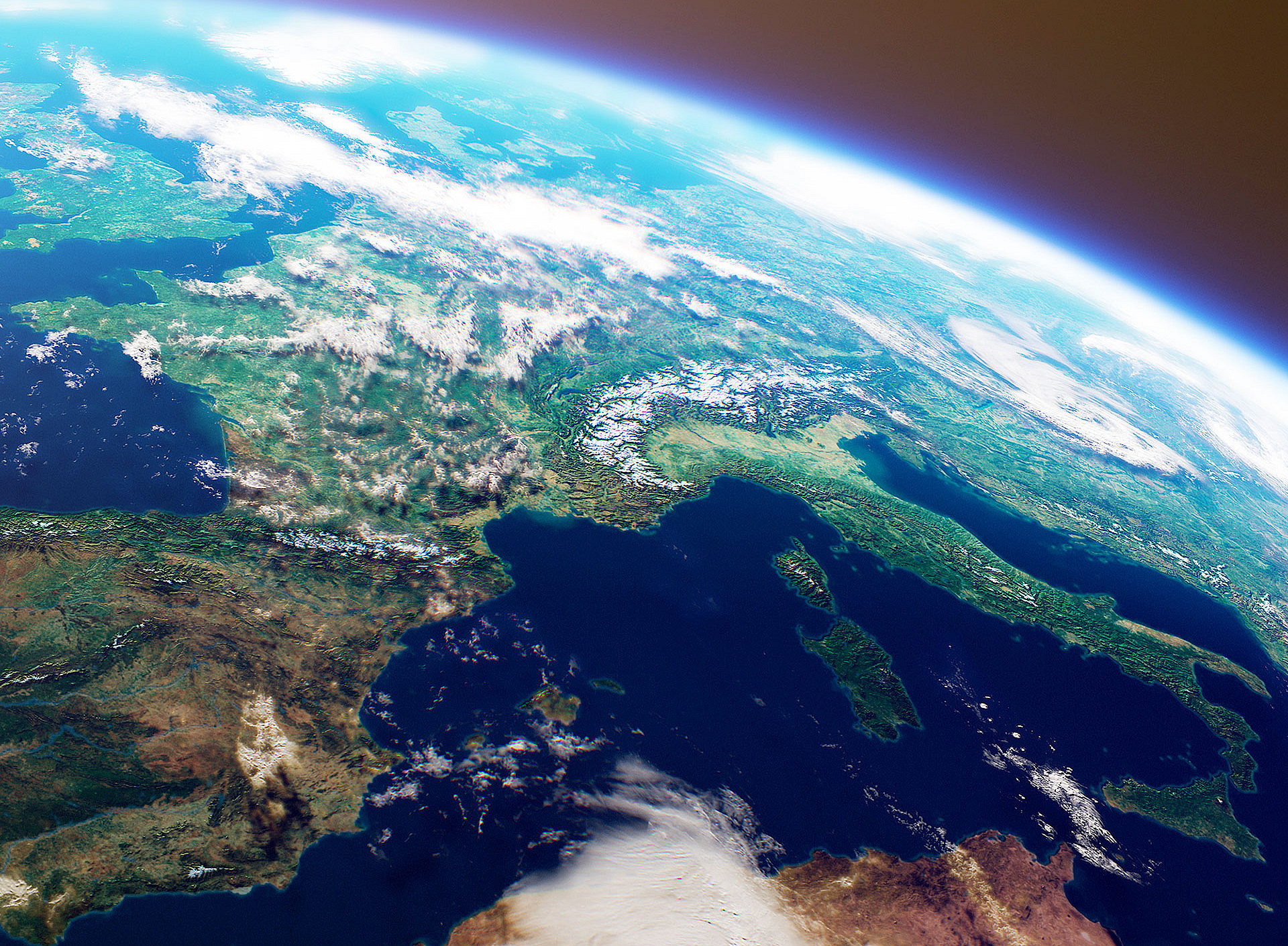 Satellitenbild von Europa ©drgost - stock.adobe.com
