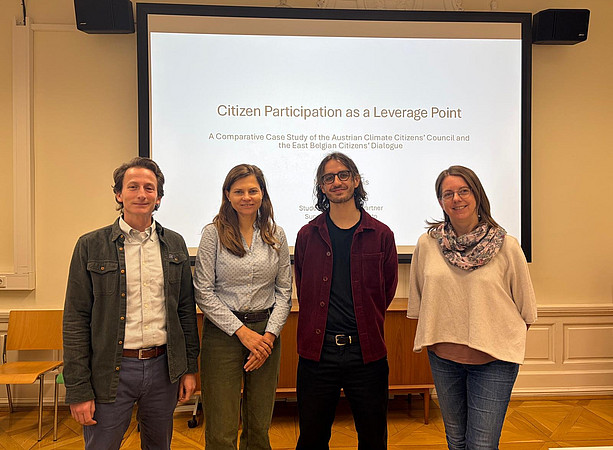 Stefan Borsky, Ilona Otto, Lukas Baumgartner und Birgit Bednar-Friedl ©Uni Graz/Rogenhofer