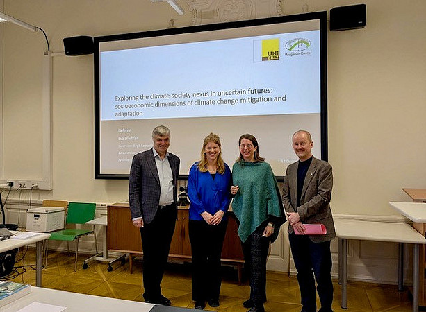 Karl Steininger, Eva Preinfalk, Birgit Bednar-Friedl und Christian Klamler ©Uni Graz/Preinfalk