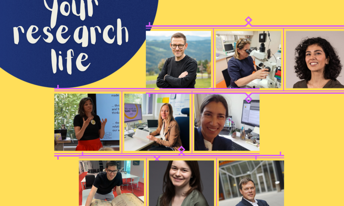 Fotos von Uni-Graz-Forschenden, (c) Canva/diverse