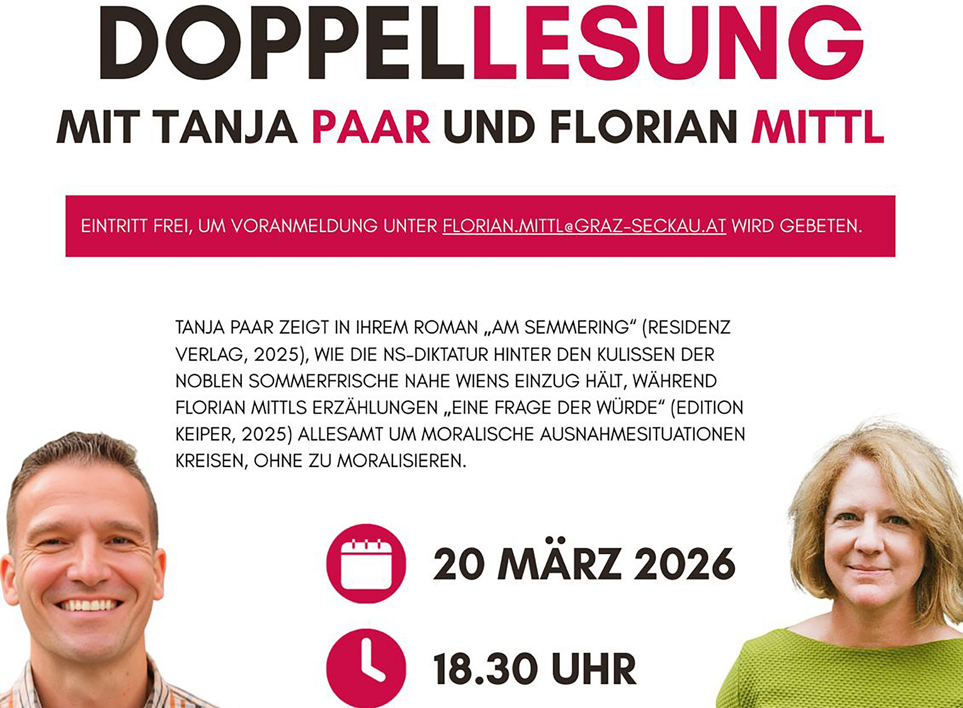 Bild eines Flyers ©Florian Mittl: Gerd Neuhold / Tanja Paar: Pamela Russmann / Katholische Kirche Steiermark