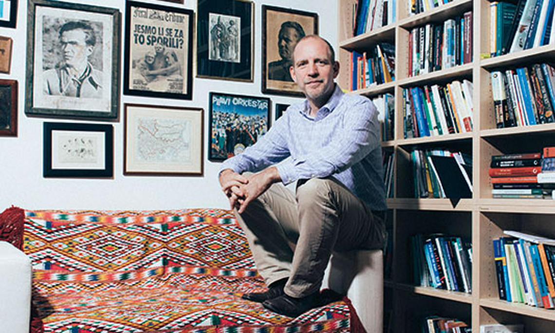 Florian Bieber vom Zentrum für Südosteuropastudien spricht über mögliche Erweiterungen der EU gen Osten. Foto: Uni Graz/Kanizaj. 