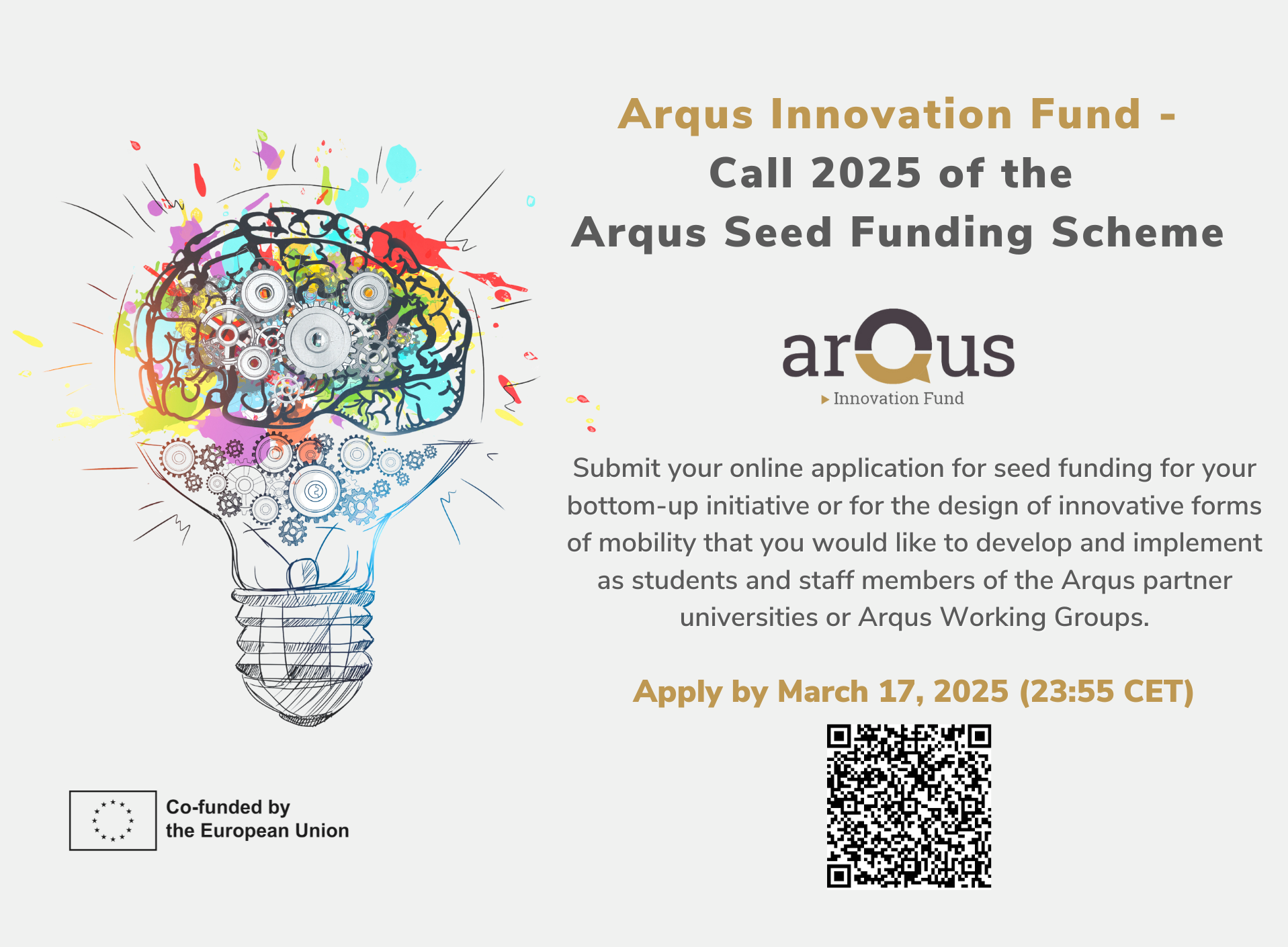 Call Arqus Innovation Fund, Deadline 17. März 