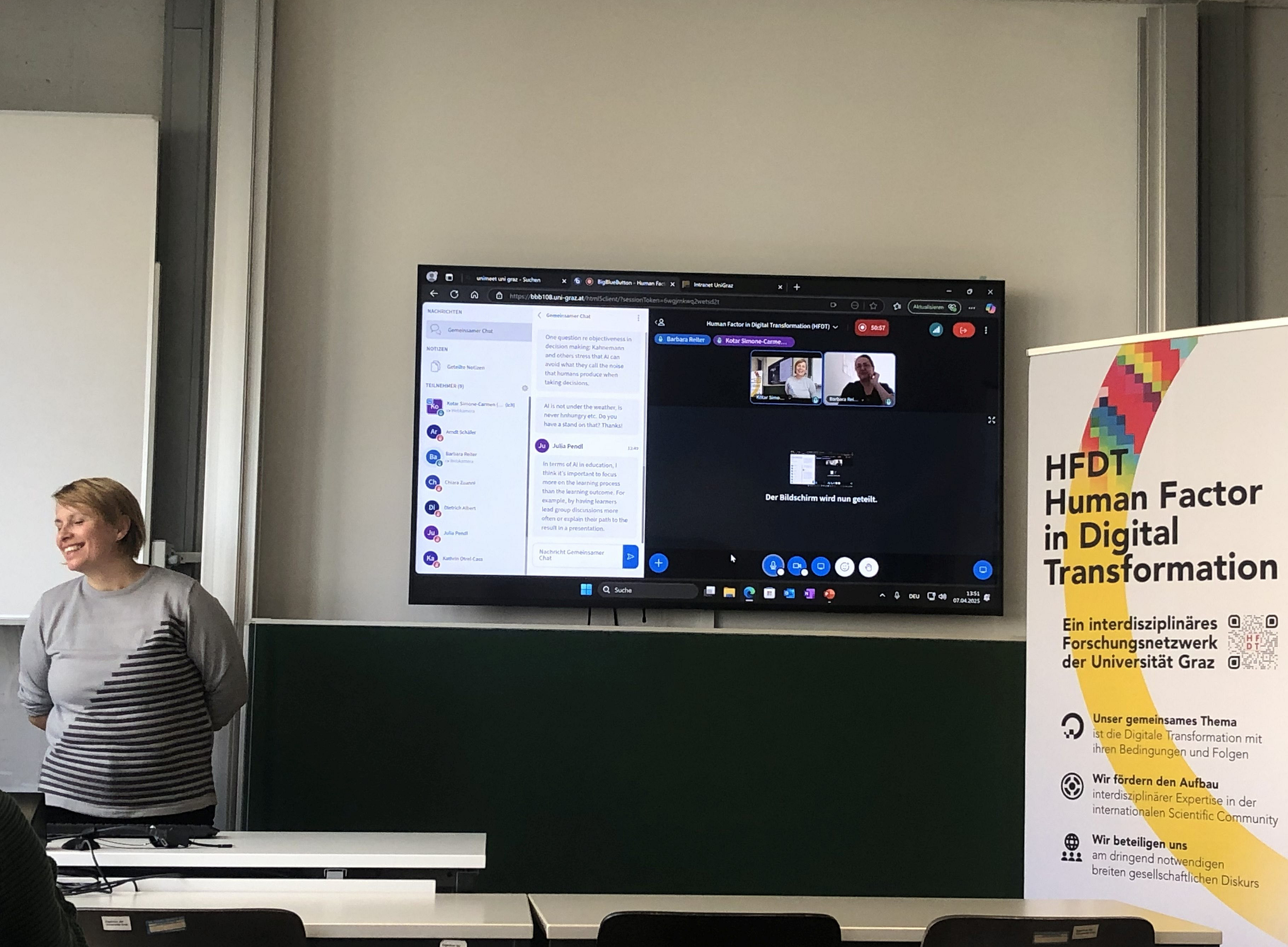 HFDT Brown-Bag Forum Sabina Hodzic Forschungsnetzwerk Human Factor in Digital Transformation HFDT Universität Graz ©Uni Graz/Zandonella
