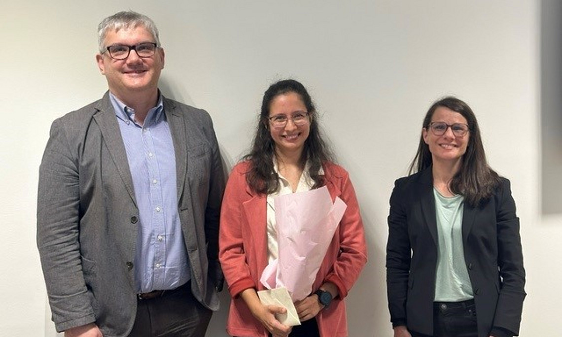Dr. Berger with professor Baumgartner and professor Hampl at the rigorosum