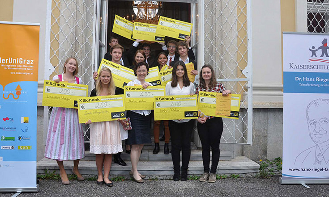 Die PreisträgerInnen der Dr. Hans Riegel-Fachpreise 2015. Foto: Uni Graz/Kastrun. 