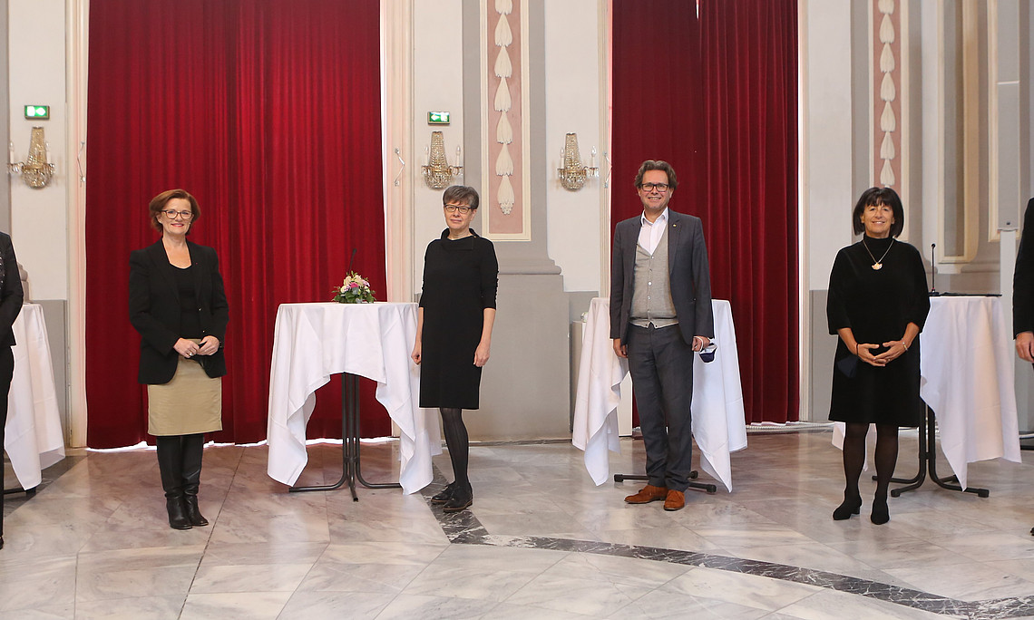 Rektor*innen von Uni Graz, PH Stmk und KPH Graz haben gemeinsam mit dem Leitungsteam das FZIB eröffnet/Foto Copyright Martin Grössler PHST