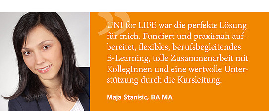 Statement Stanisic UNI for LIFE Zertifizierte/r Business ManagerIn