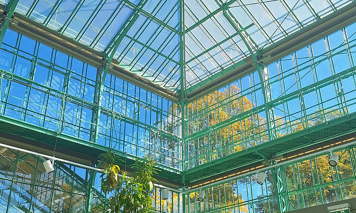 Historisches Gewächshaus, botanischer Garten