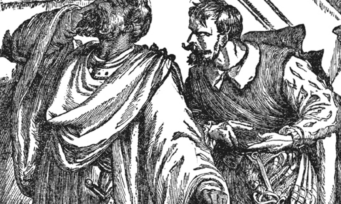 Jago (rechts), brillianter und eitler Intrigant aus Shakespeares OTHELLO, ist ein vielzitierter Typus in der Literatur. Foto: Wikimedia Commons.