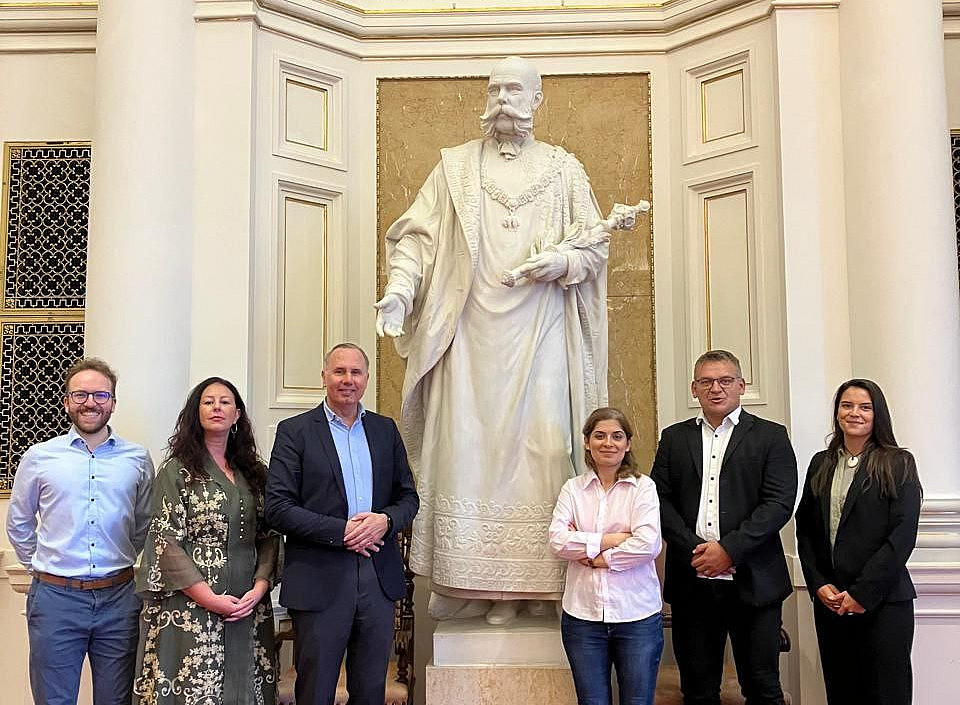 Gruppenbild der Forscher:innen von CLimLaw:Graz und der Catholic University of Croatia 