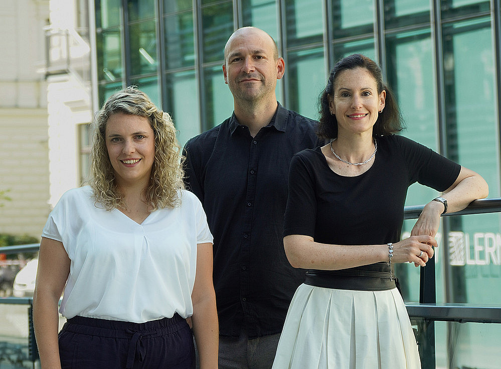 Die PreisträgerInnen v.l.n.r.: Miriam Hofer, Maximilian Lakitsch, Marlene Peinhopf, (c) Uni Graz/Nedovic 