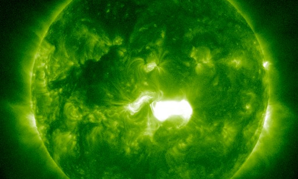 Die Sonne im Extremen UV bei 9.4 nm: Koronaler Massenauswurf, aufgenommen vom NASA Sonnensatelliten SDO am 7. Jänner 2014. Foto: NASA SDO