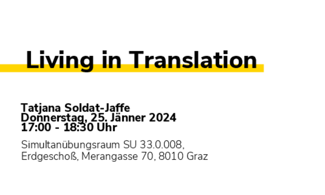 Plakat mit Titel, Ort, Datum, Kurzbeschreibung und QR-Code