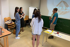 Students taking part in an activity 
