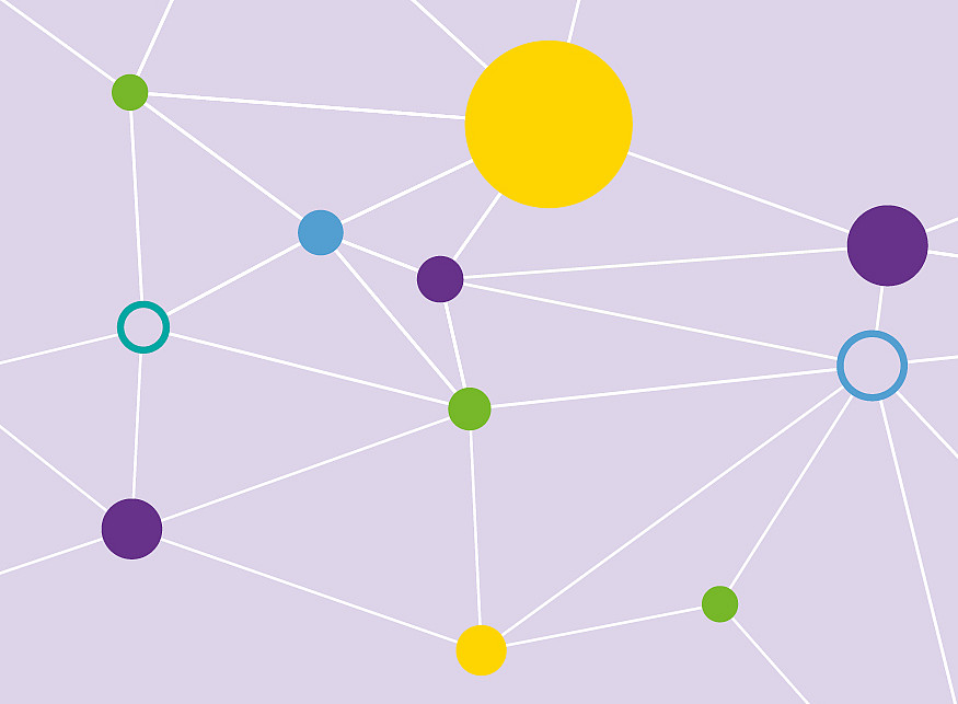 Netzgrafik mit Verbindungslinien und Punkten ©Koordinationsstelle für Geschlechterstudien und Gleichstellung/Uni Graz