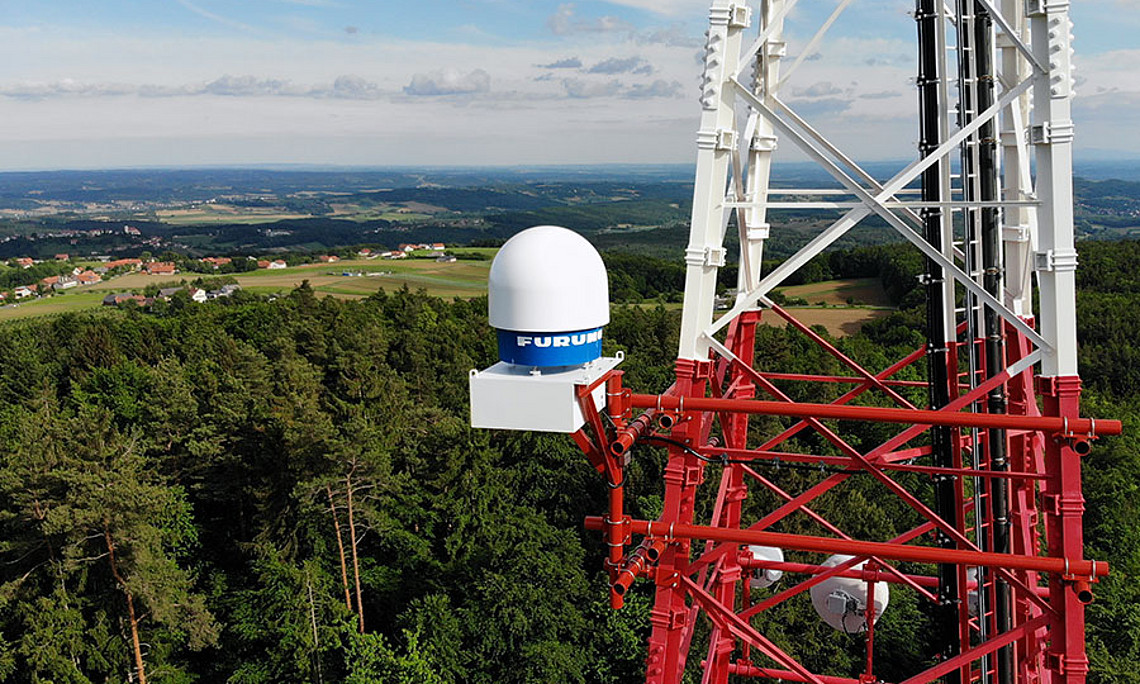 Das Wetterradar auf dem Stradnerkogel ist eine Einrichtung des 3D-Freiluftlabors für Klimaforschung des WegenerNet. Foto: Uni Graz/Galovic