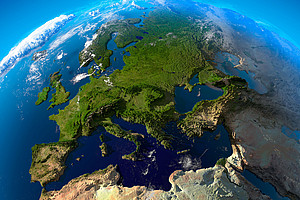 View of Europe from space