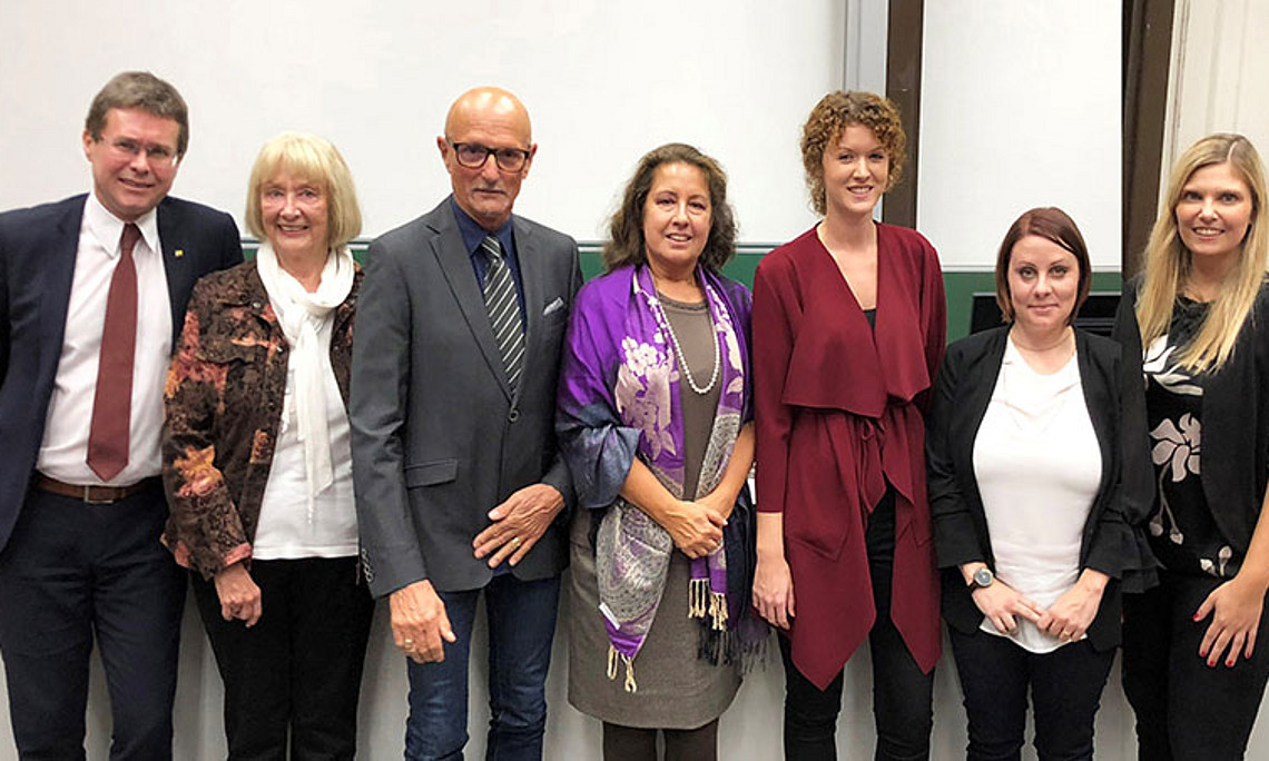 Martin Polaschek, Barbara Aulinger, Alois Toppan, Margit Stadlober, Christina Pichler, Karoline Walter und Eva Klein (v.l.). Foto: Eva Klein. 