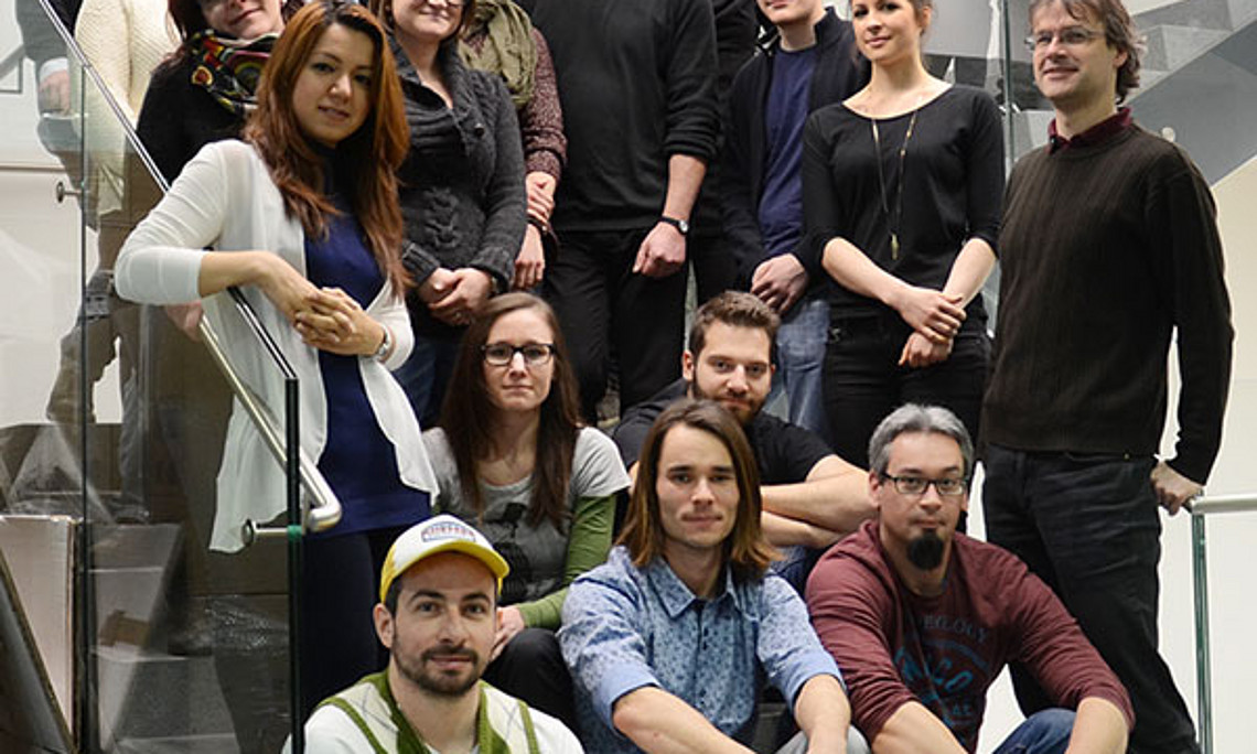 Die Arbeitsgruppe Biokatalyse am Institut für Chemie der Uni Graz, unter der Leitung von Kurt Faber (Mitte) und Wolfgang Kroutil (vorne re.). Foto: Uni Graz