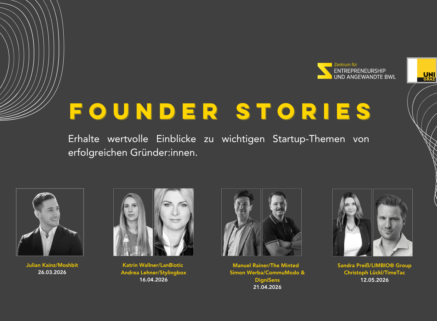 Übersicht Veranstaltungen Founder Stories 