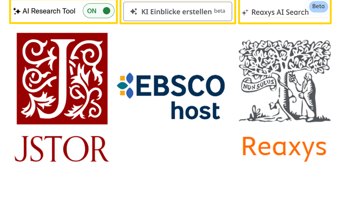 JSTOR AI Research Assistant EBSCO AI Insights Reaxys AI Research