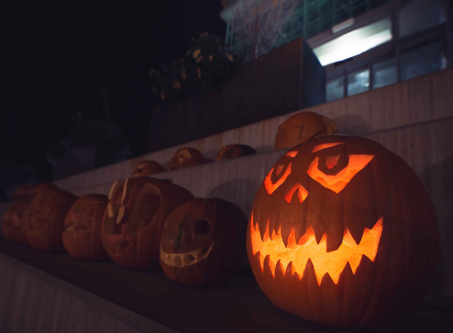 Beleuchteter Kürbis 