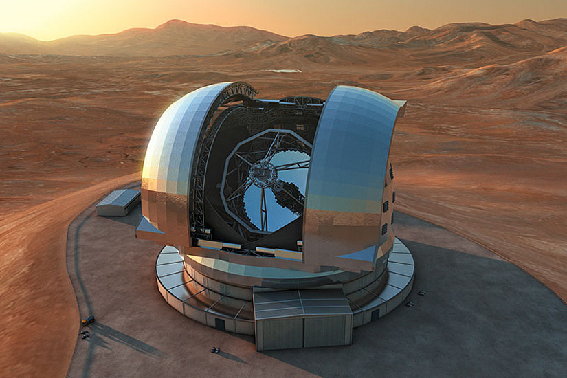 Das E-ELT, das größte Teleskop der Welt, könnte unsere Weltsicht revolutionieren. Bild: ESO/L. Calçada