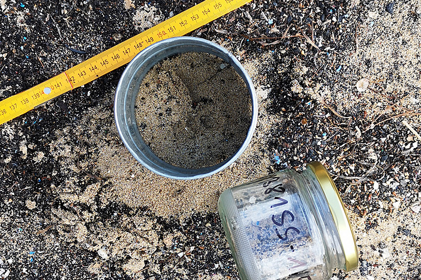 Mikroplastik ist fast überall - auch am Strand. ForscherInnen stellen jetzt eine Methode vor, mit der man den Grad der Verschmutzung messen kann. Ein genaues Monitoring – sowohl zeitlich als auch räumlich – ist wichtig, um Maßnahmen zur Reduzierung und Vermeidung von Plastikmüll in Angriff zu nehmen. Foto: Koblmüller. 