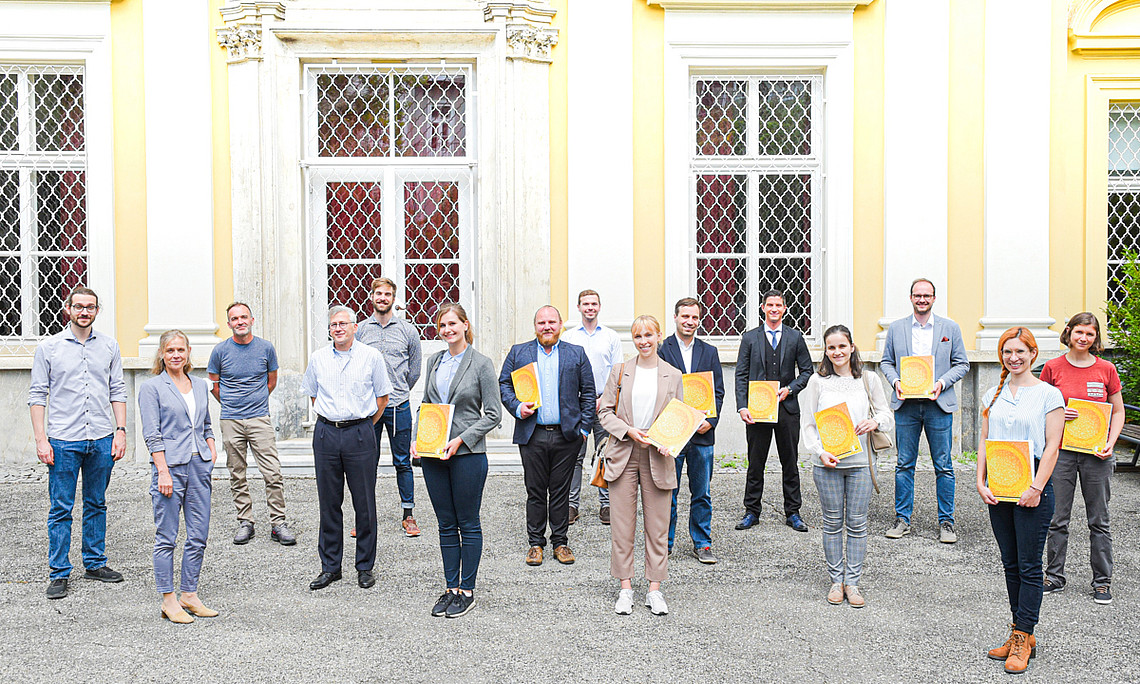 14 DoktorandInnen, 14 unterschiedliche Themen, ein Zugang: Welche Rolle spielt der Mensch im Zukunftstheater der Digitalisierung. Foto: Uni Graz/Schweiger
