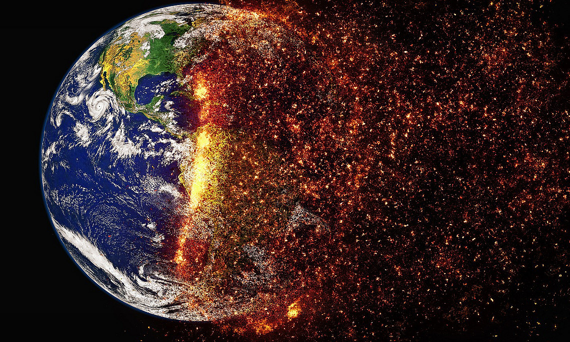 Der weltweite Ausstoß von Treibhausgasen befeuert nach wie vor die globale Erwärmung. Foto: pixabay