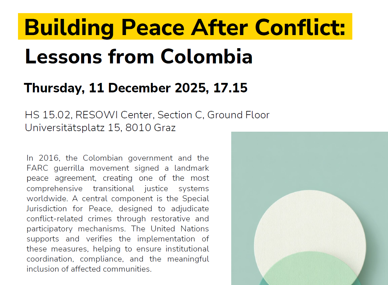 Poster Peacebuilding Lecture 