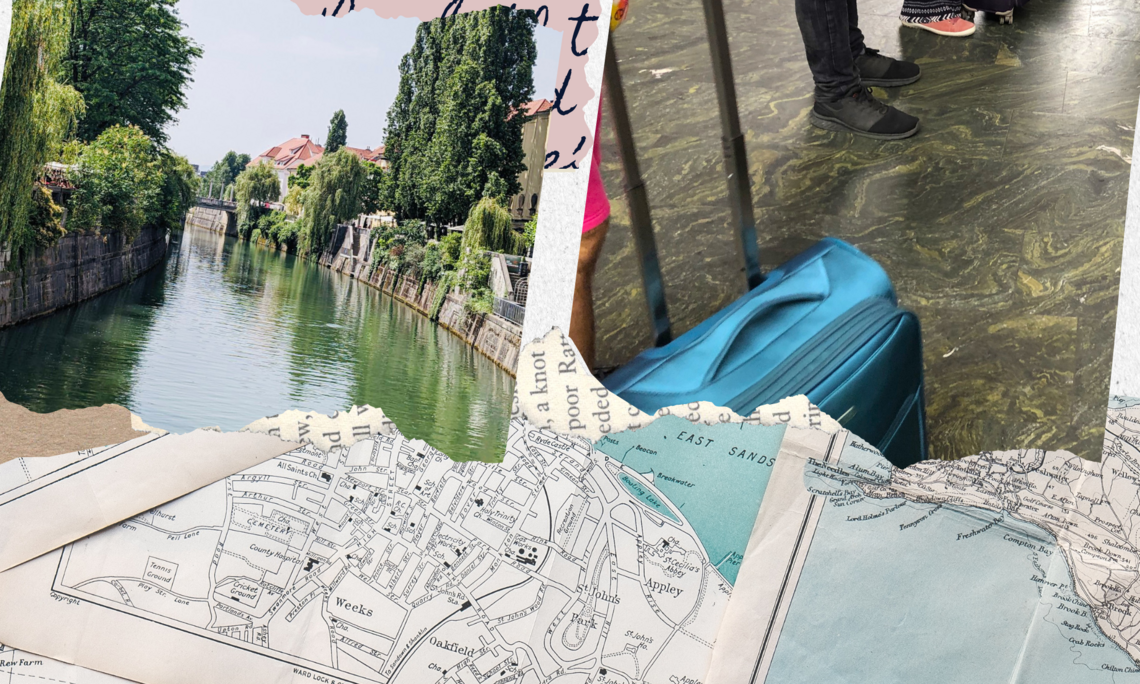 Photocollage zu Reisen, Canva-Design