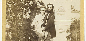 Fotokarte von Franz Ferk mit Gattin / Fotograf: J. Reiner (o. Dat.); Nachlass Moritz Felicetti von Liebenfelss (1816-1888), St. LA 