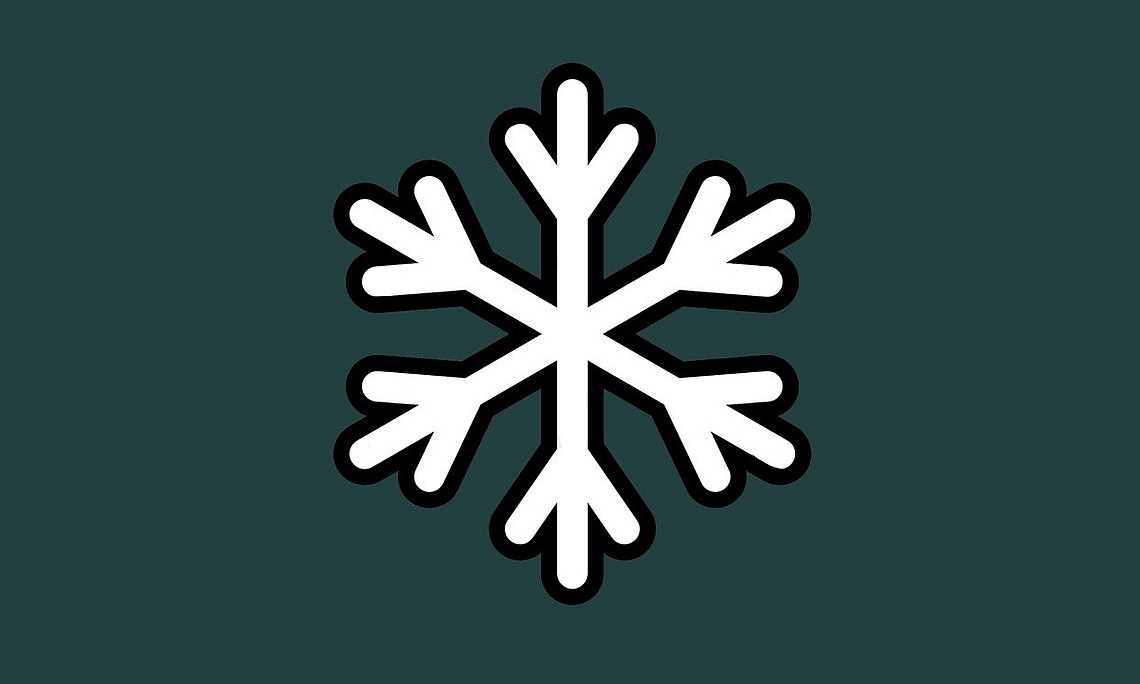 grafische Darstellung einer Schneeflocke