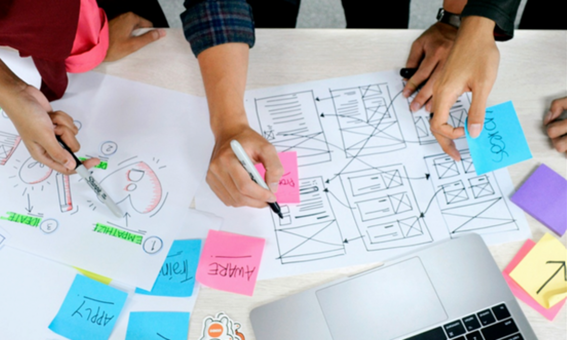 Bild von der Arbeit beim Design Sprint