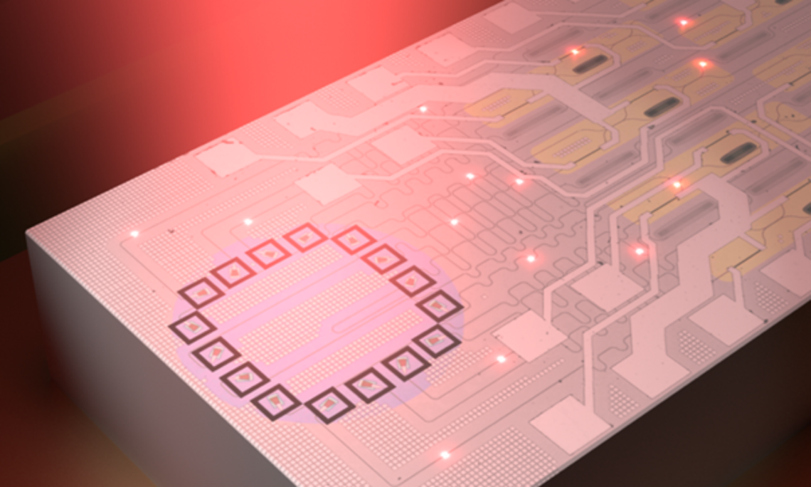 Neuartige Messmethode für strukturiertes Licht basierend auf integrierten photonischen Schaltungen. Bild: Uni Graz/Bütow