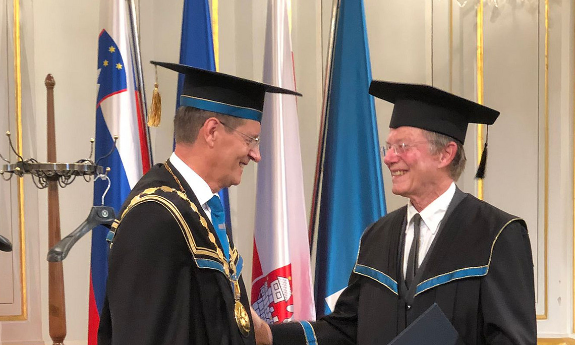 Rektor Prof. Dr. Zdravko KAČIČ und Univ.-Prof. iR. DDr. Dr.h.c. Günther Löschnigg