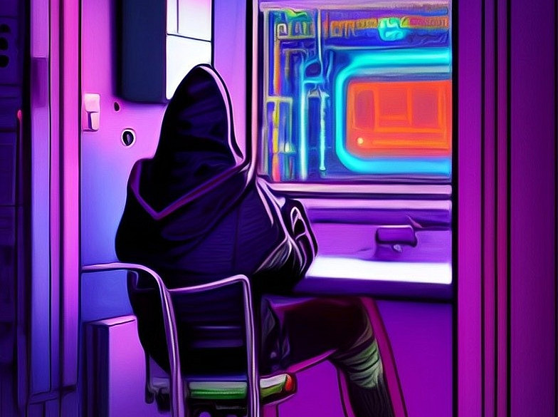 KI-generiertes Bild eines Computerspielers in purple Farbwelt ©Pixabay/FreeFunArt