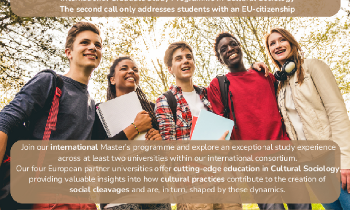 second call for applications 2026 for the International Graduate Study Programme in Cultural Sociology