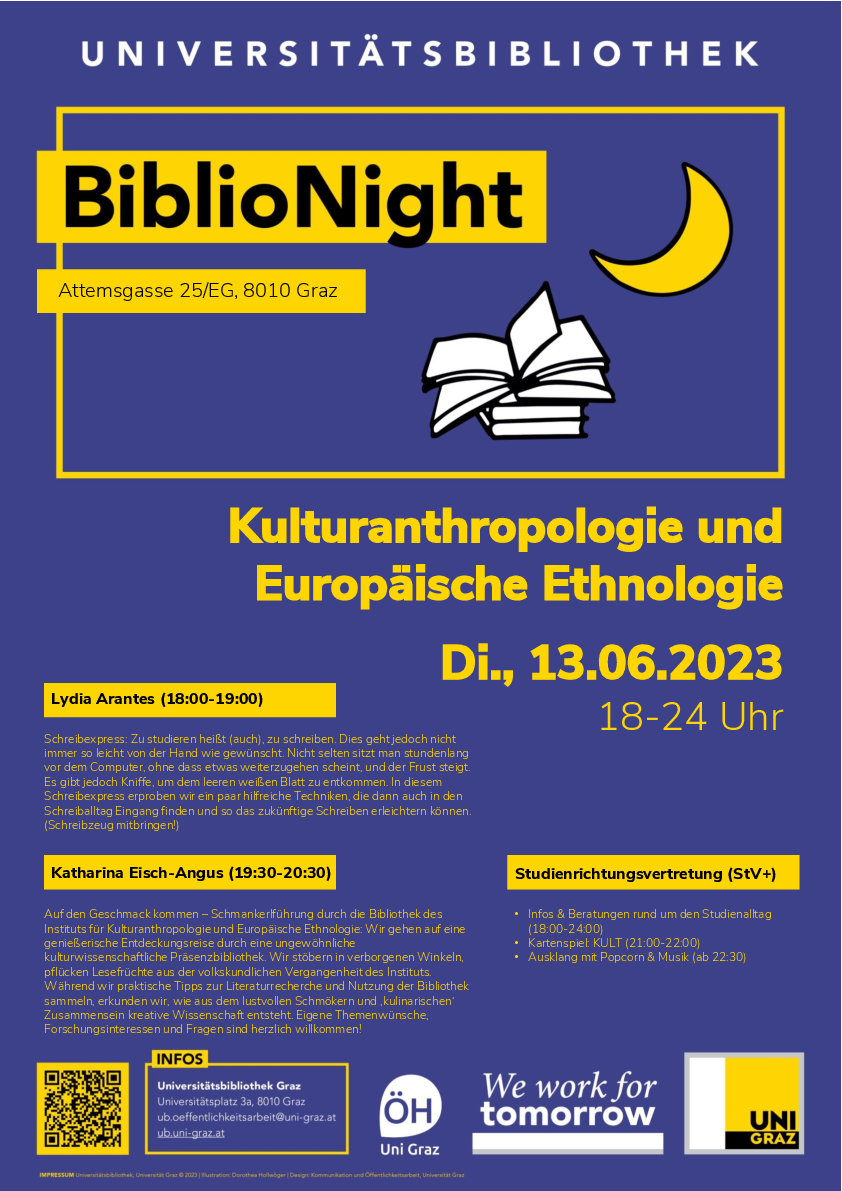 Plakat zur BiblioNight 2023 