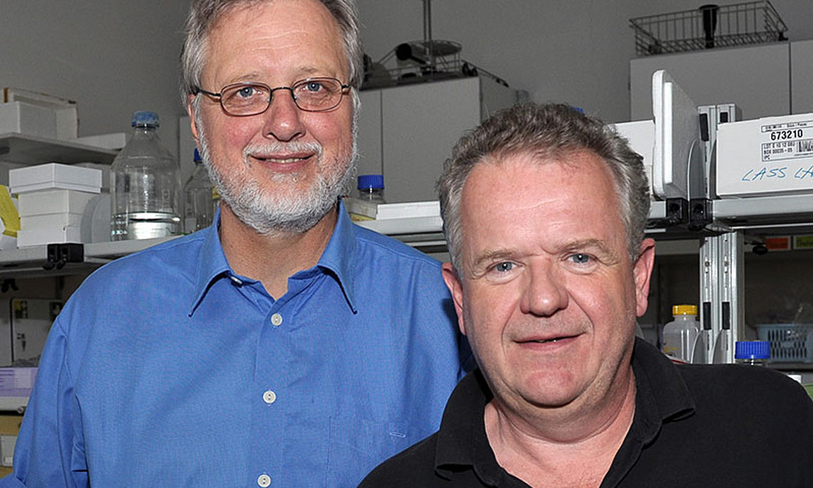 Rudolf Zechner (l.) wird im Rahmen des ERC Advanced Grant eng mit Gerald Höfler zusammenarbeiten.