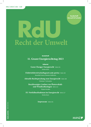 RdU Sonderheft zum 11. Grazer Energierechtstag 