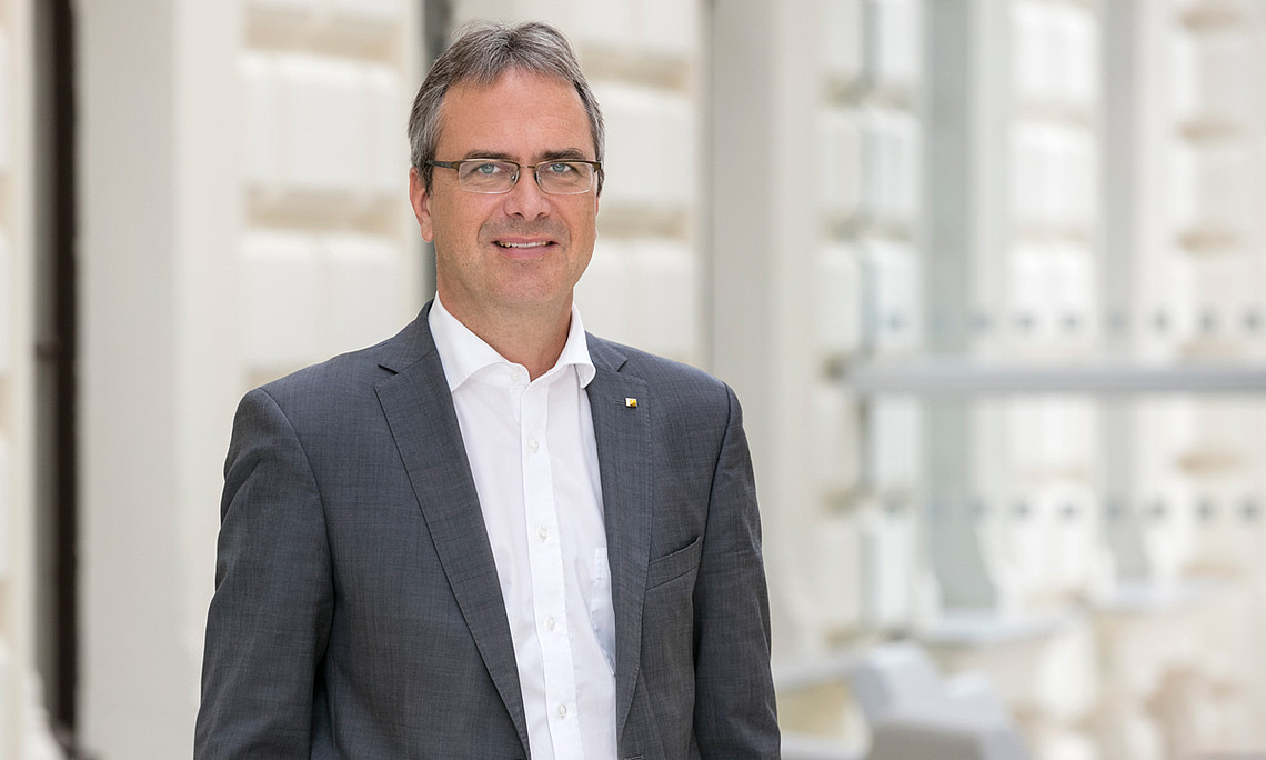 Peter Riedler: "Wir müssen die Universität Graz noch stärker international als attraktive Arbeitgeberin positionieren, um die besten Köpfe in die Steiermark zu bekommen." Foto: Uni Graz/Eisenberger