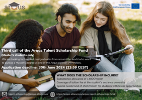 Call 2024 Arqus Talent Scholarship Fund