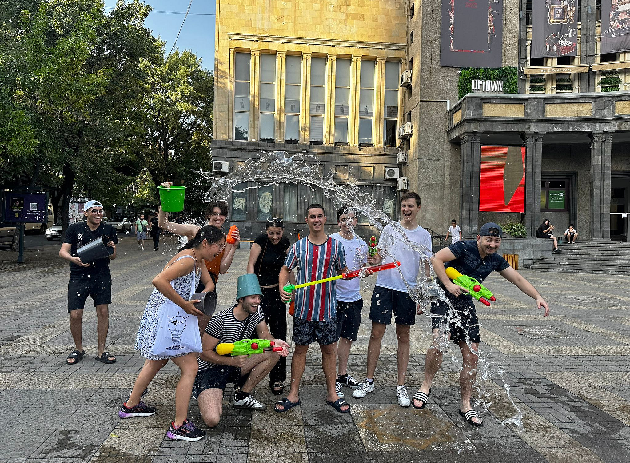 Students of the University of Graz during the Vardavar Festival in Yerevan ©Uni Graz