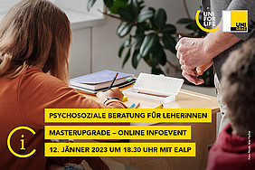 Online Infoevent Psychosoziale Beratung für LehrerInnen - Masterupgrade