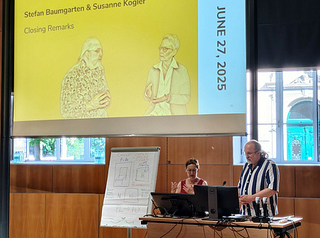 Closing Remarks durchOrganisatoren Susanne Kogler und Stefan Baumgarten ©Joel Högl
